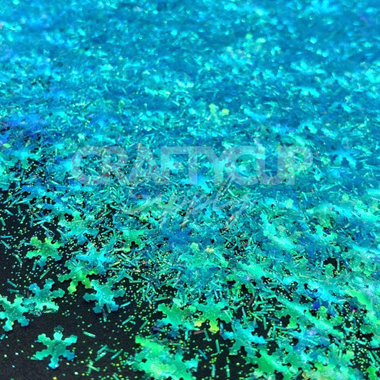 EMERALD BLIZZARD GLITTER TAG