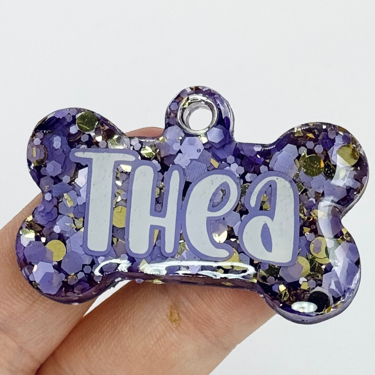 PURPLE GOLD RUSH GLITTER TAG