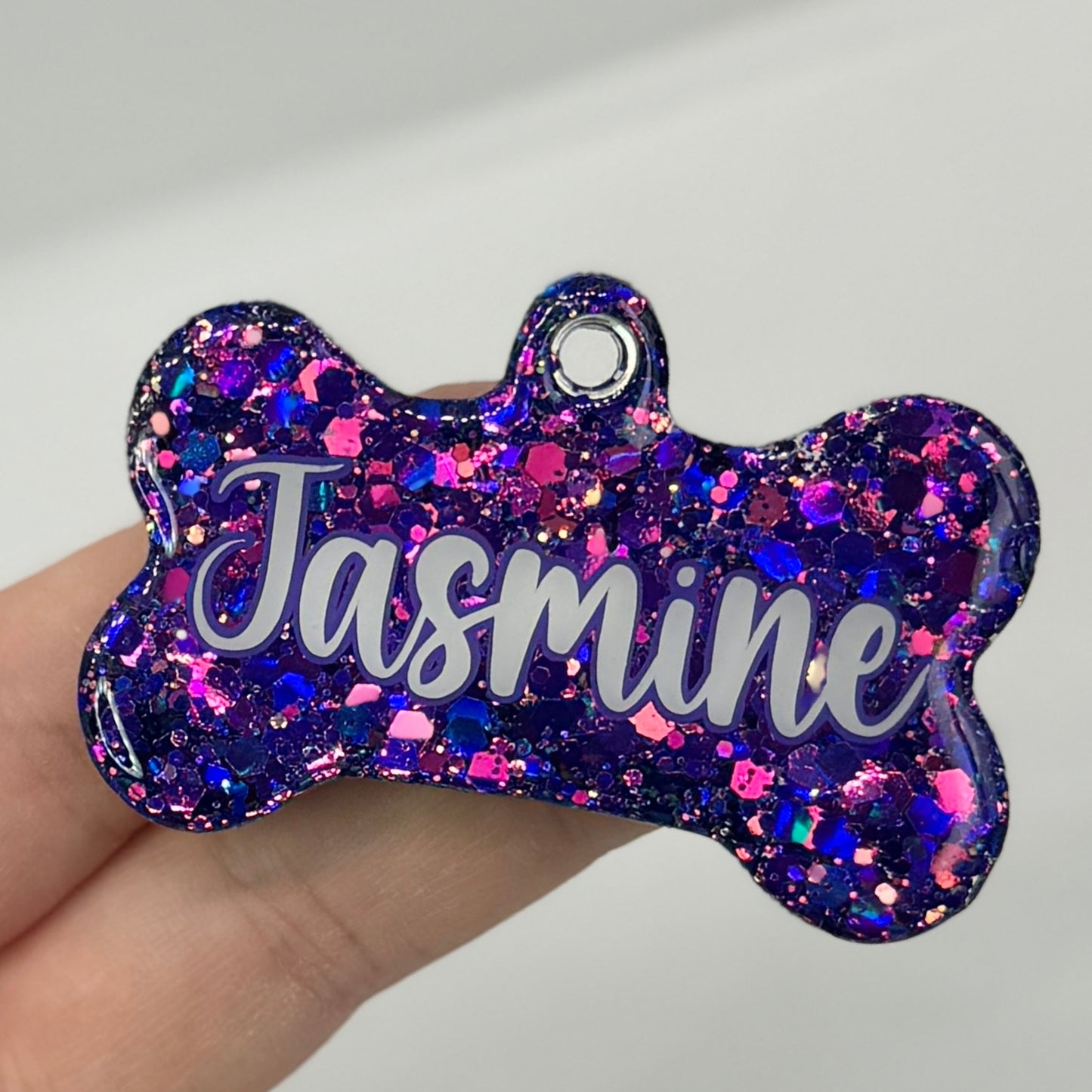 PURPLE RAIN GLITTER TAG