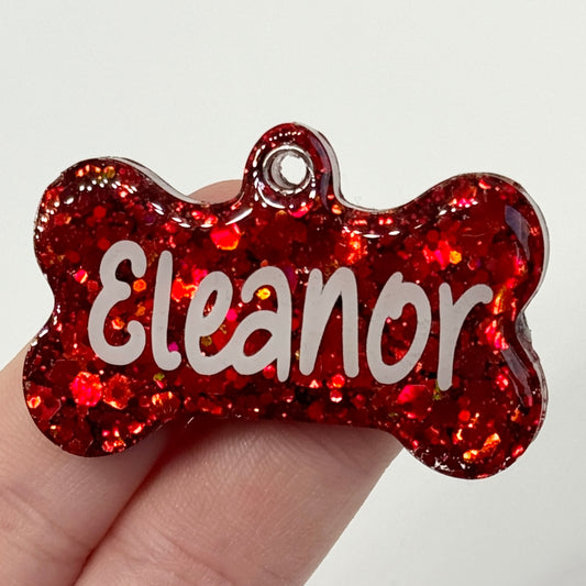 RUBY RED GLITTER TAG