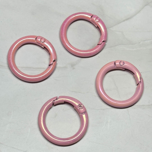 IRIDESCENT PINK O RING CLIP