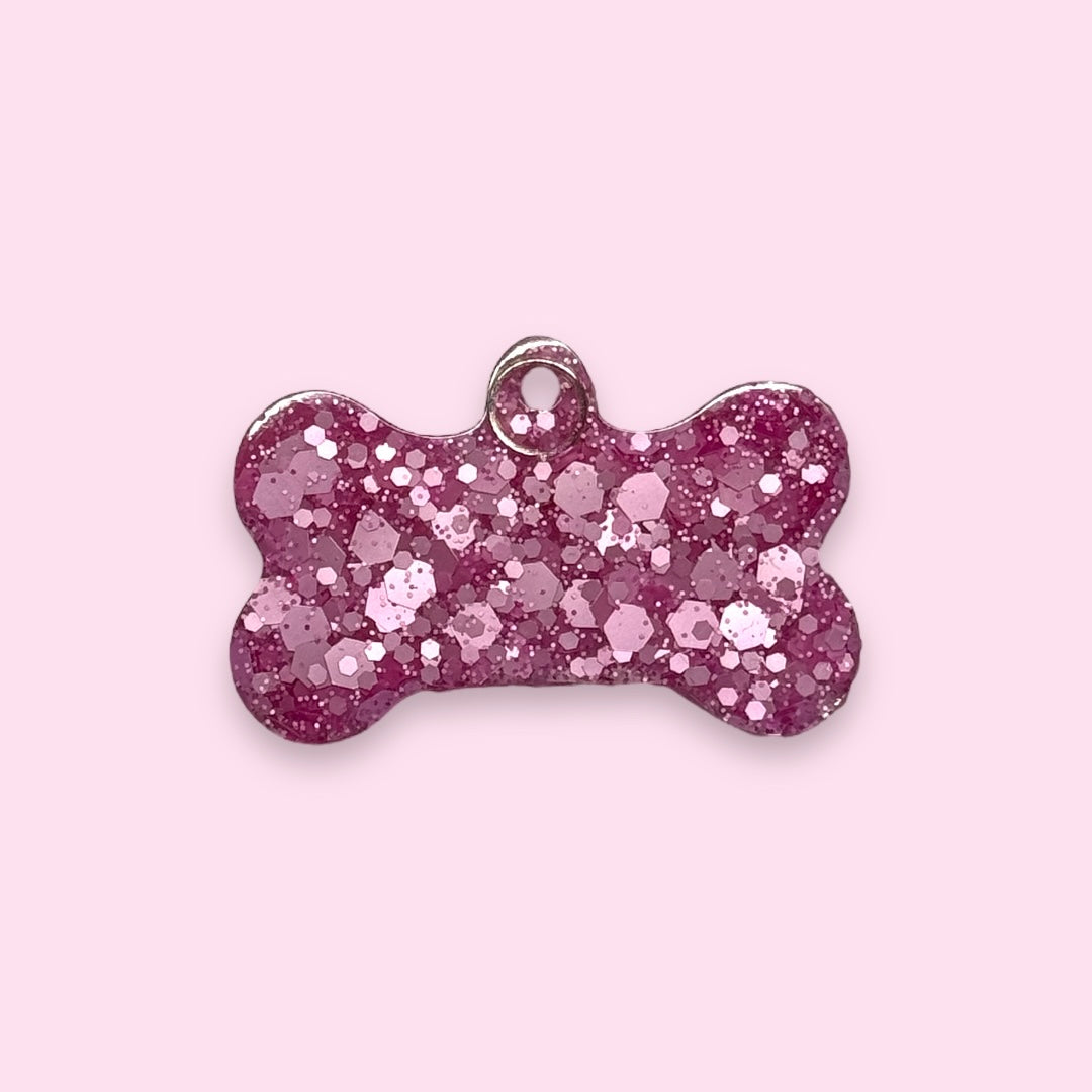 XS PINK GLITTER TAG