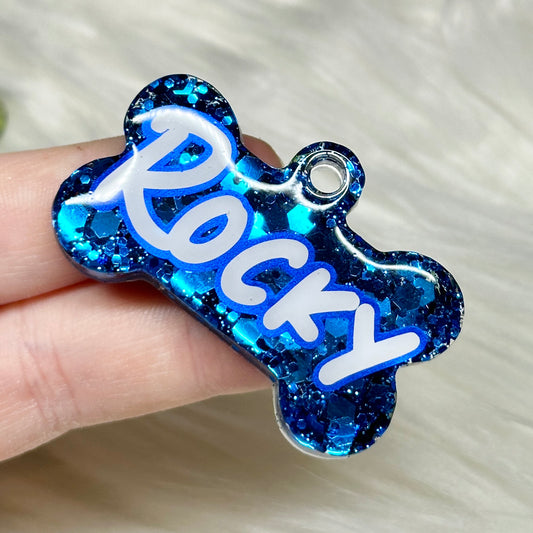 OCEANIC AZURE GLITTER TAG