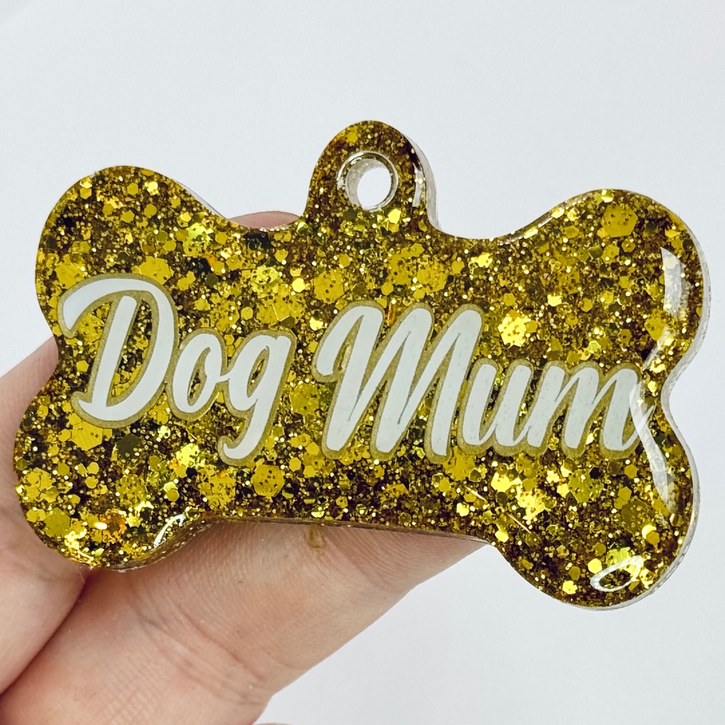 CHUNKY GOLD GLITTER TAG