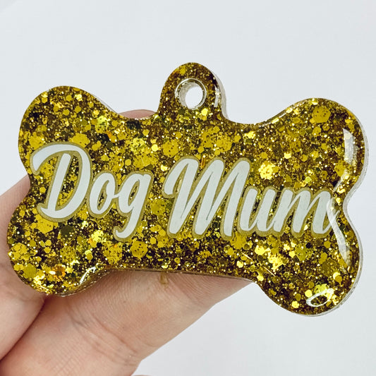 CHUNKY GOLD GLITTER TAG