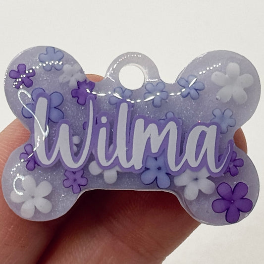 PURPLE PRETTY PETALS TAG