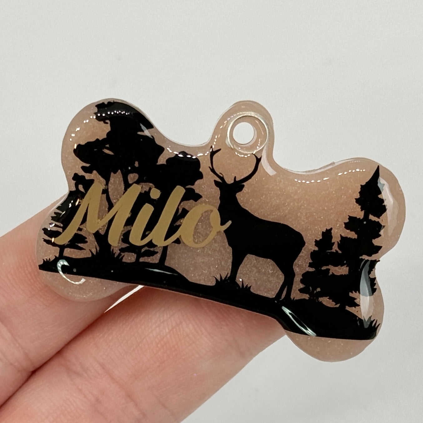 DEER IN THE FOREST TAG