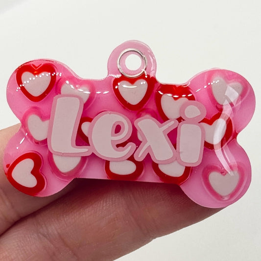 RED + PINK HEARTS TAG