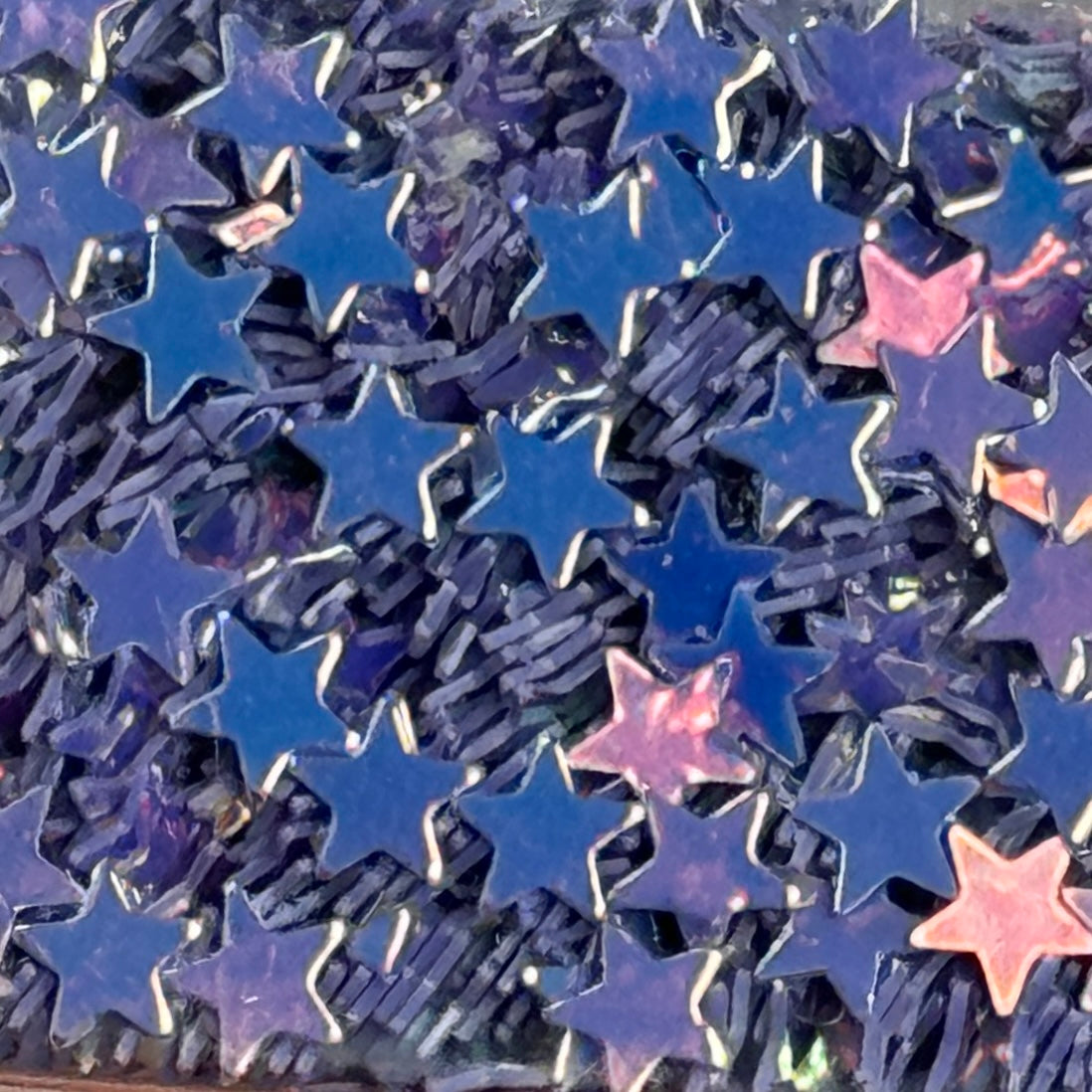 DARK PURPLE STAR GLITTER TAG