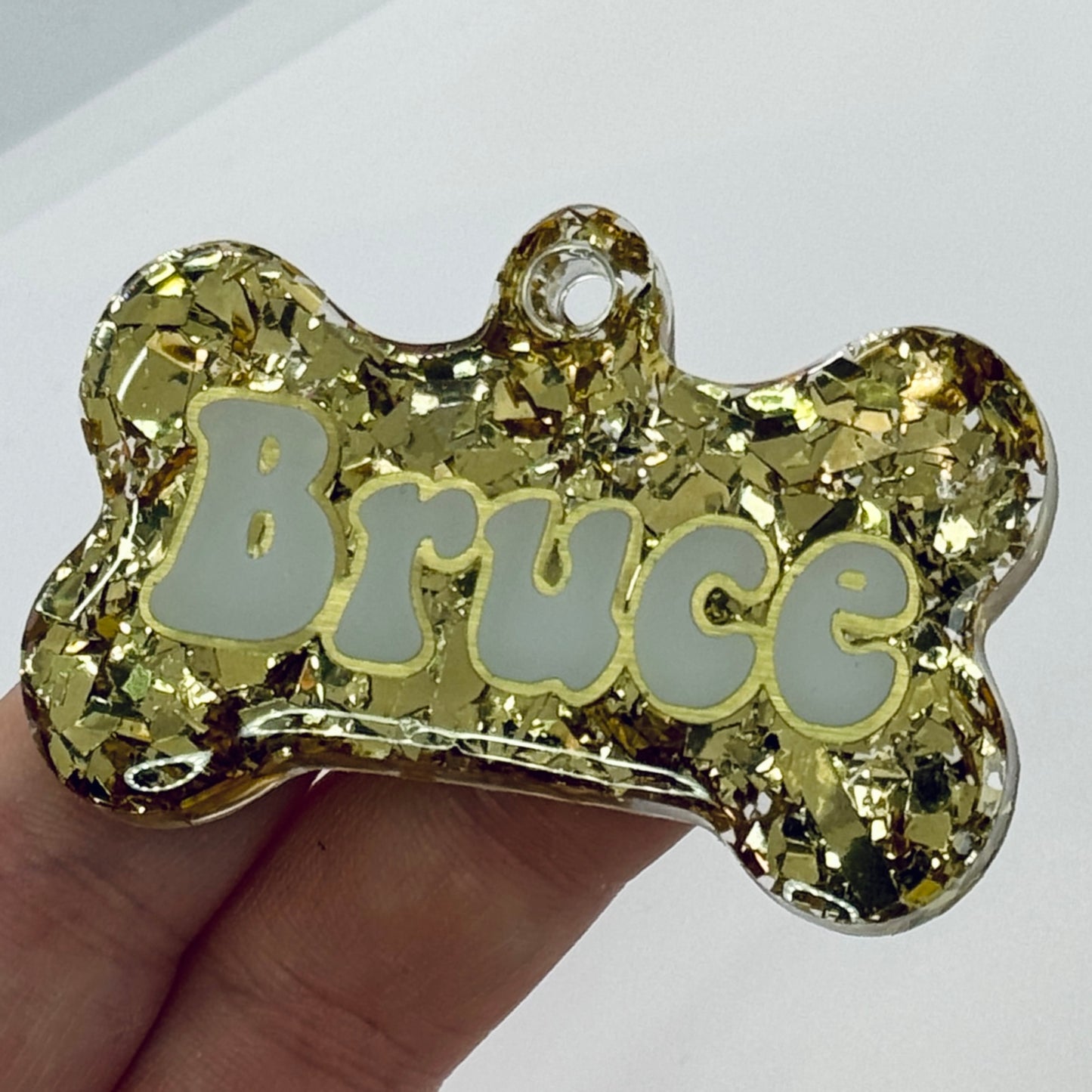 LUX YELLOW GOLD GLITTER TAG