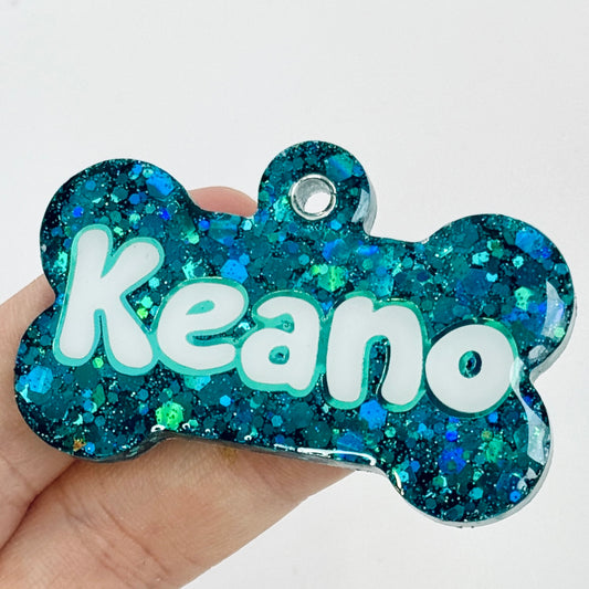 OCEAN GLITTER TAG