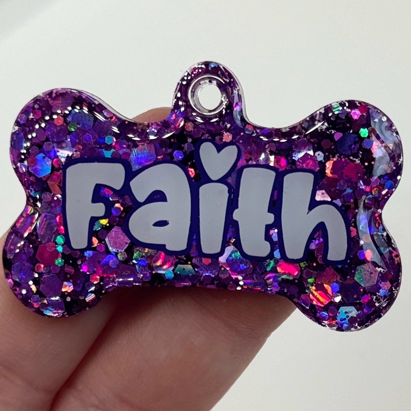 PERFECT PURPLE GLITTER TAG