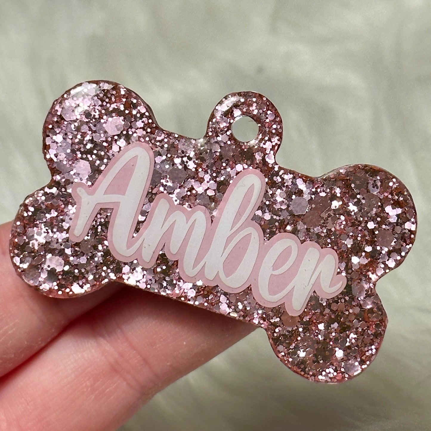 BLUSH GLITTER TAG