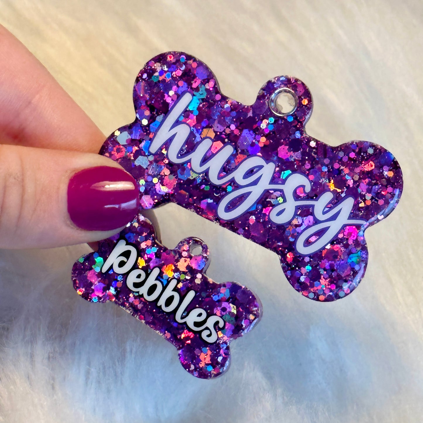 PERFECT PURPLE GLITTER TAG