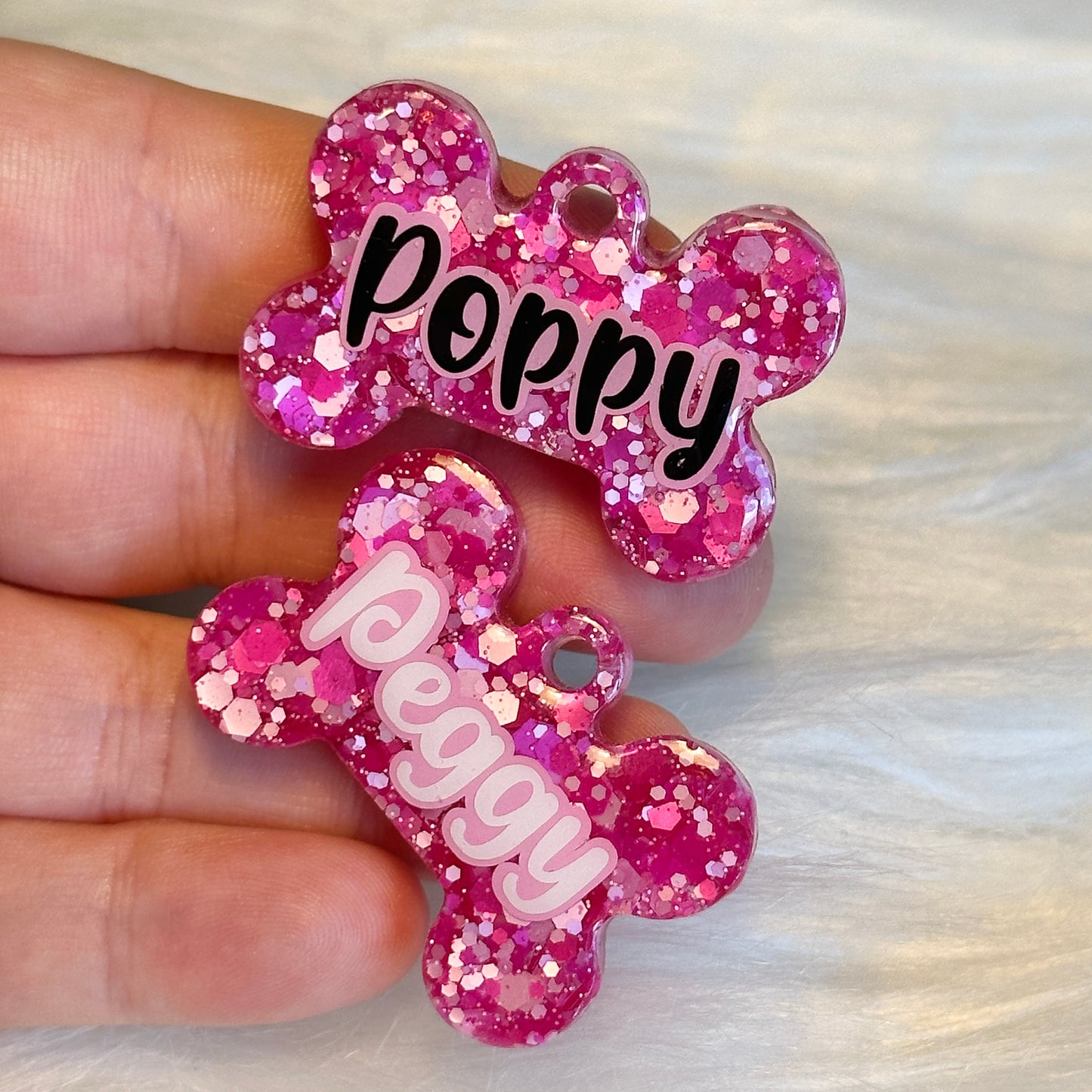 PINK POP GLITTER TAG